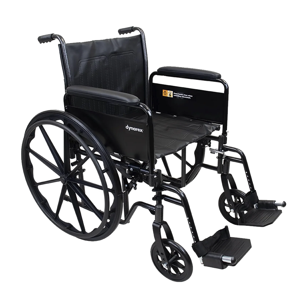 Silla de ruedas plegable 18'' con reposapiés
