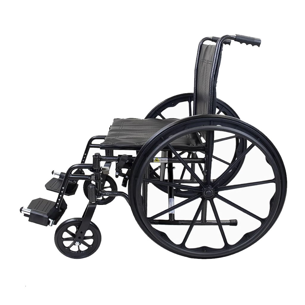Silla de ruedas plegable 18'' con reposapiés