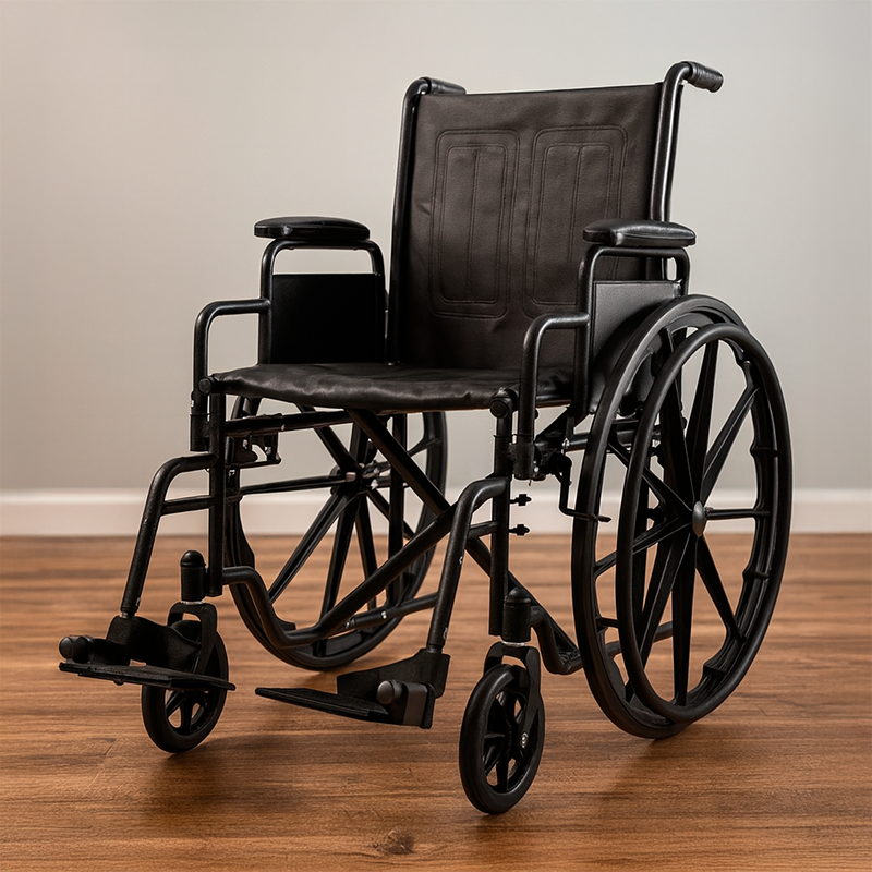 Silla de ruedas 18'' con reposapiés