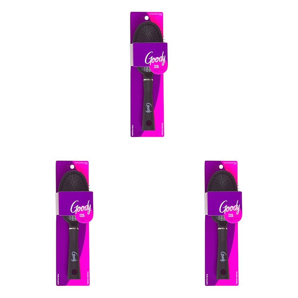 Goody Detangle It Paddle Brush, Black, Custom Style Detangler with Nylon & Boar Bristles, Use as a Detangling or Styling Brush to Tackle Tangles & Knots, For Thick Hair