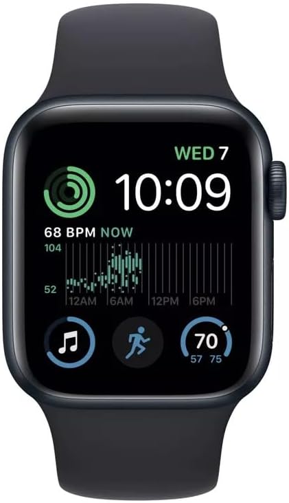 Apple Watch Series 7 (GPS, 45mm) Midnight Aluminum Case with Midnight Sport Band (Renewed)