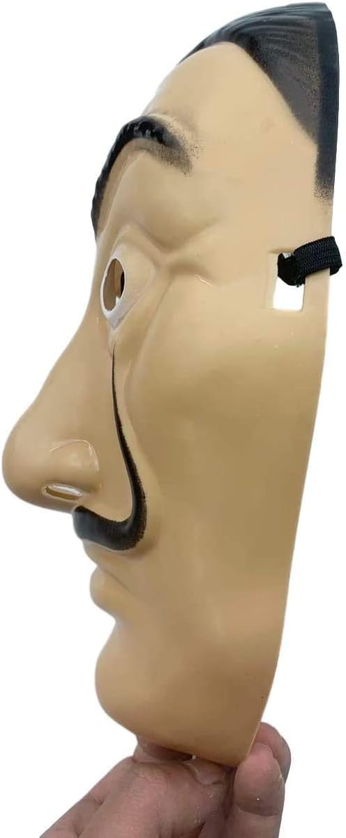AMARONE Money robbery mask salvador Dali MaskCosplay halloween mask Realistic Movie Prop Face Mask… 2pack