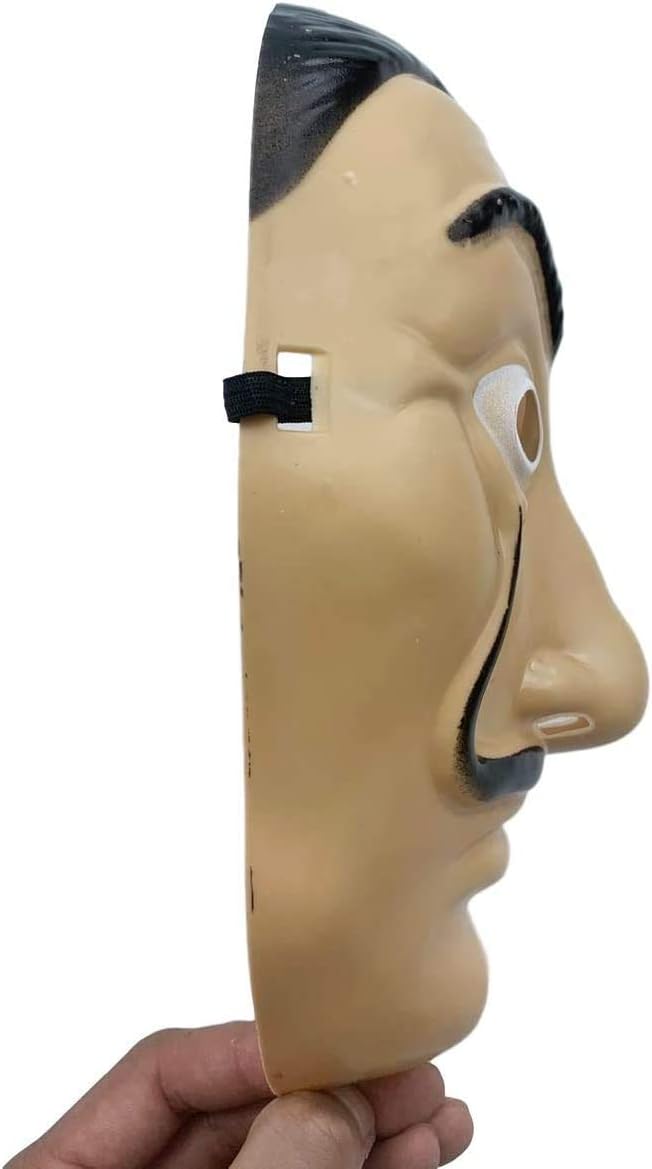 AMARONE Money robbery mask salvador Dali MaskCosplay halloween mask Realistic Movie Prop Face Mask… 2pack