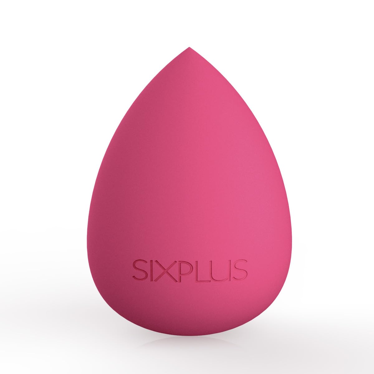 SIXPLUS Multifunctional Makeup Sponge Puff, Teardrop Shape, Diagonally Cut Flat Surface, Soft, Dry and Wet Use, Makeup Tool, Makeup Puff (Rose Red)