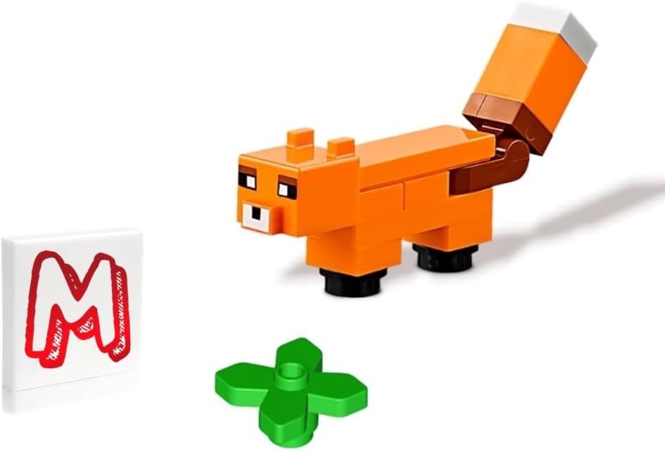 LEGO Minecraft Minifigure - Fox Animal with Side Display