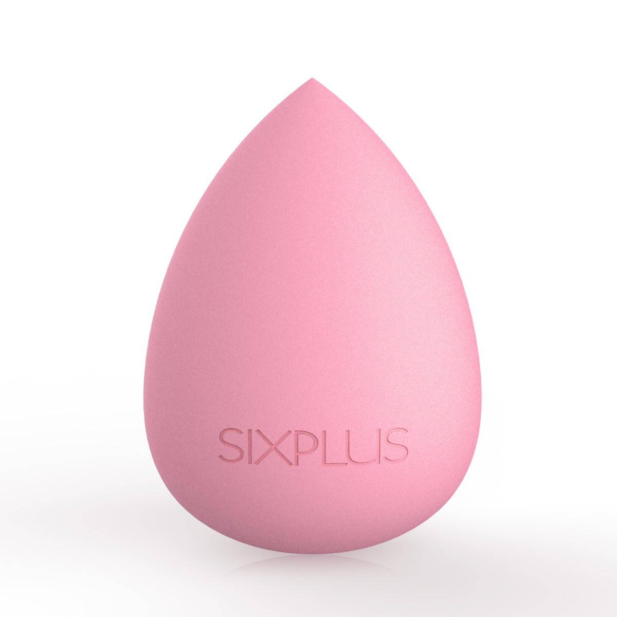 SIXPLUS Multifunctional Makeup Sponge Puff, Teardrop Shape, Diagonally Cut Flat Surface, Soft, Dry and Wet Use, Makeup Tool, Makeup Puff (Rose Red)