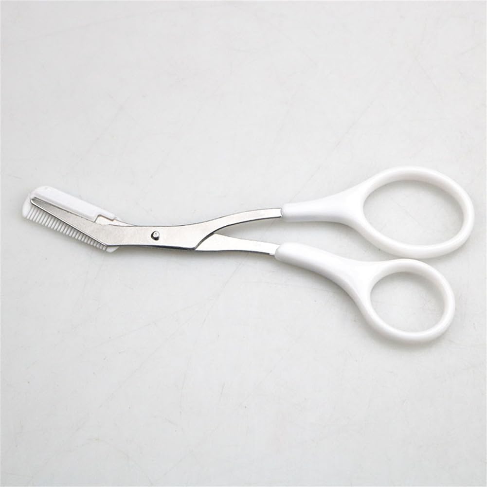 Eyebrow Trimmer with Razors, Eyebrow Scissors Comb for Women and Men, All-in-One Shaper Epilator Hair Remover, Multipurpose Exfoliating Dermaplaning Tool Razors Set-1 Pack