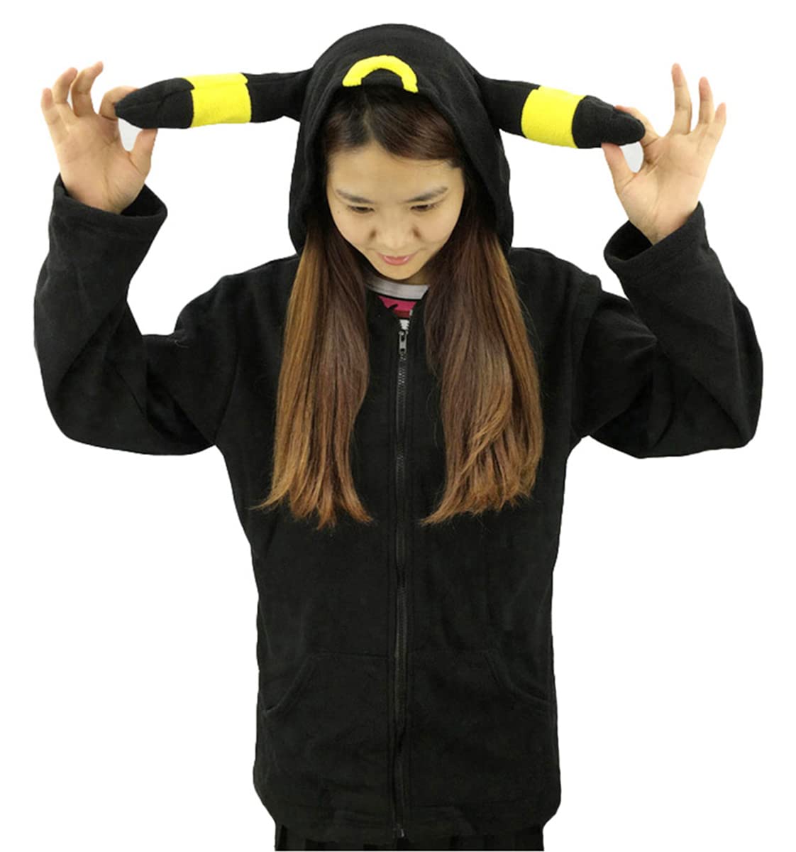 King Ma Unisex Cute Cartoon Zipper up Hoodie Tops Cosplay Costume