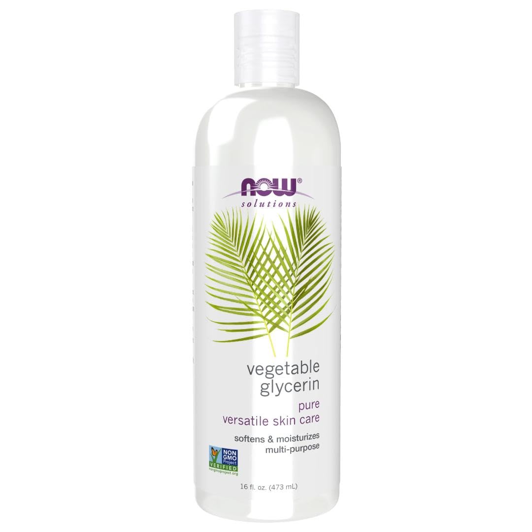 NOW Solutions, Vegetable Glycerin, 100% Pure, Versatile Skin Care, Softening and Moisturizing, 4-Ounce