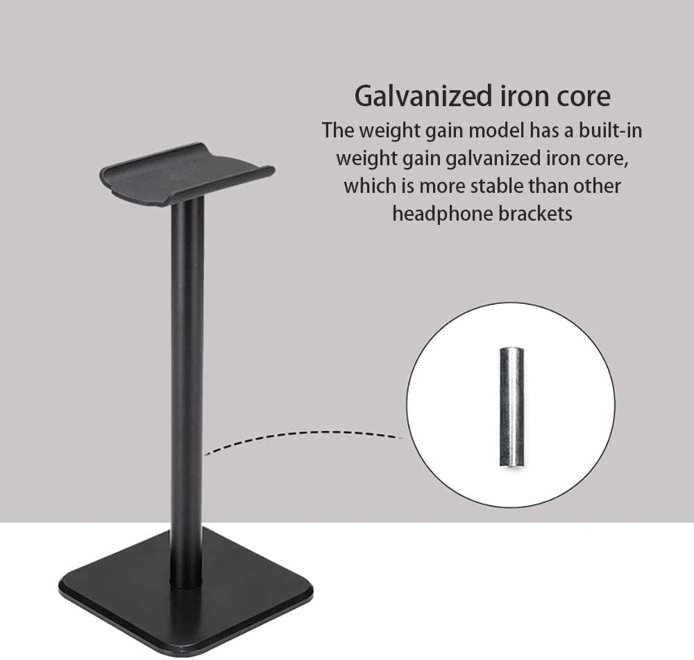 Headphone Stand Aluminum Holder for Microsoft Xbox One Chat, Turtle Beach Recon 50X/50P/Beach XO One Stereo, KingTop Each G2000, Sony PlayStation Stereo Headset & More Black