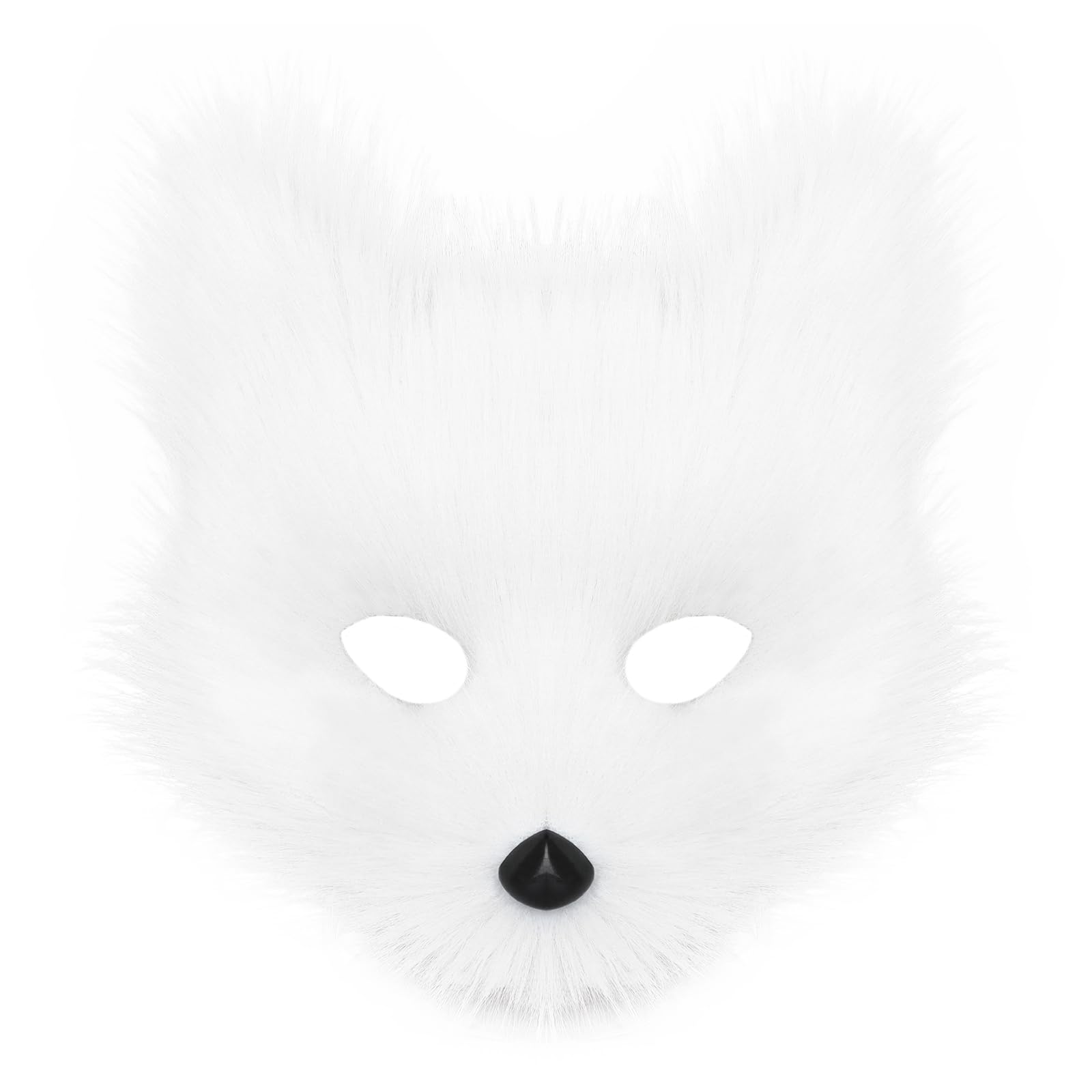 Animal Fox Wolf Mask Halloween Party Cosplay Costumes Props Plush Cat Half Face Masks Carnival Christmas Masquerade