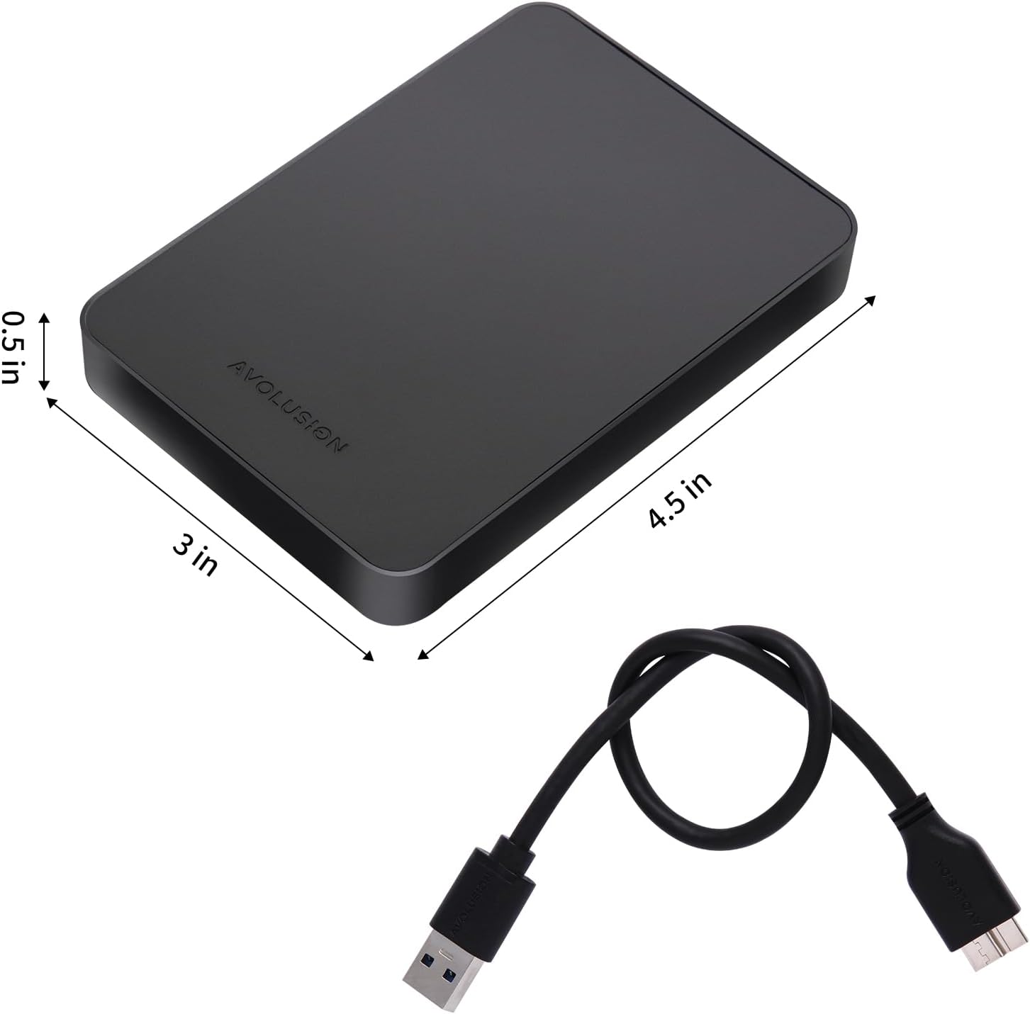 Avolusion Z2-S 1TB USB 3.0 Ultra Slim External Hard Drive/Pocket Drive (for Windows, MacOS, Xbox, PlayStation) (Renewed)