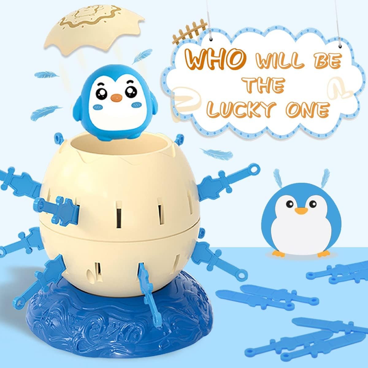 Mini Miniature Pop up Kids Board Games Pirate Bucket Plug-In Penguin Party Trick Parent-Child Interactive Games Pirate Egg Tabletop Toys Party Activity Competition for Toddlers-Very Tiny & Mini Size