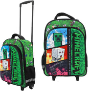 Minecraft Rolling 16” Backpack with Adjustable Handle