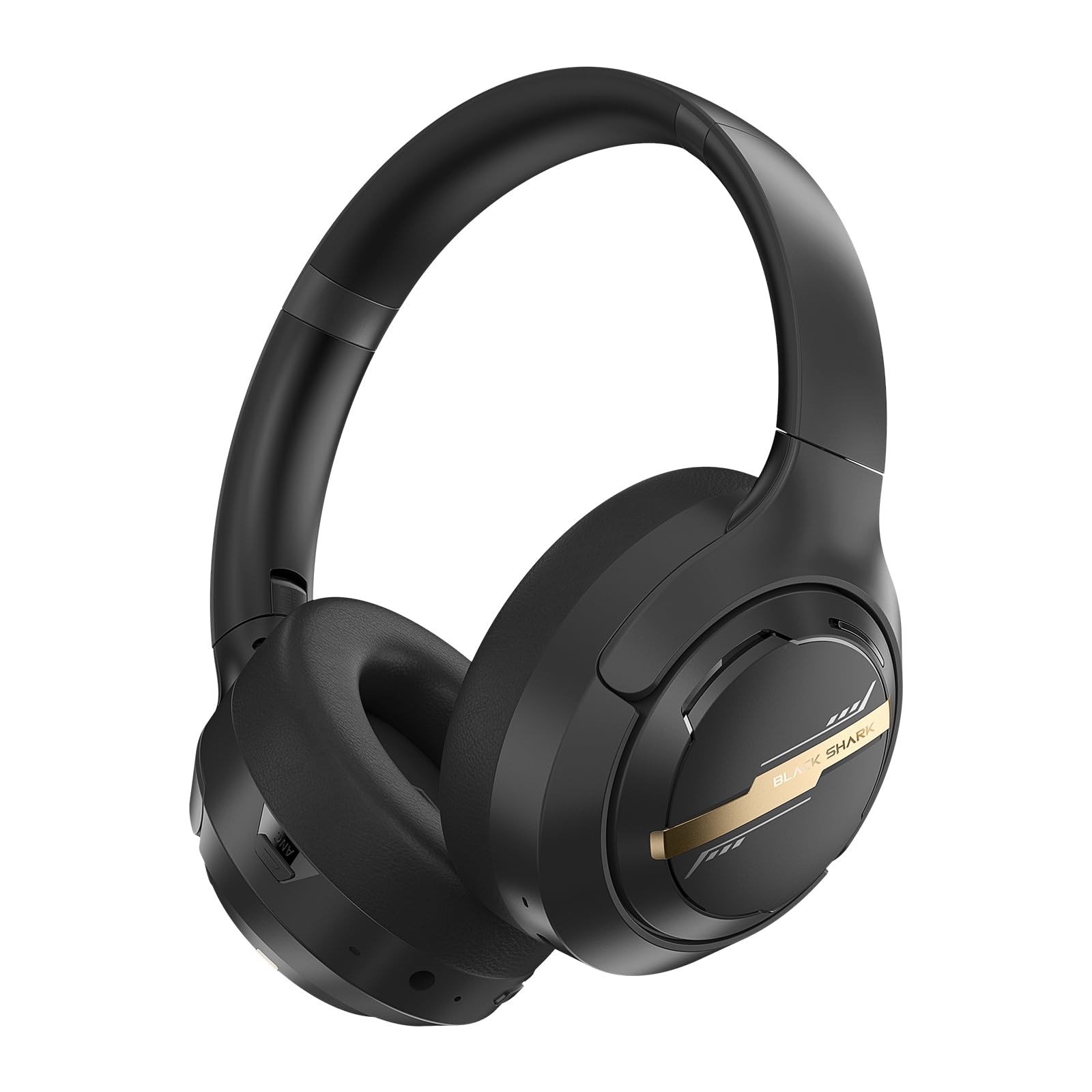 Black Shark JoyBuds Max Active Noise Cancelling Headphones, 50H Playtime Wireless Over Ear Headphones with Microphone, Bluetooth 5.4 Gaming Headsets Comfort Fit Ear Cups, 6EQ Modes via APP (White)