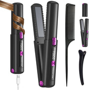 Hair Straightener,Cordless Rechargeable Flat Iron (LCD),Cordless Hair Straightener 4500mAh,Portable Travel Straightener and Curler 2 in 1,Mini Ceramic Curling Iron,USB Rechargeable Hot Tools