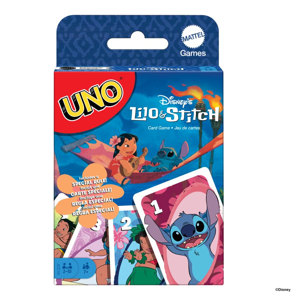 Mattel Games UNO Disney Moana 2 Card Game for Kids, Adults & Family with Deck & Special Rule Inspired by The Movie