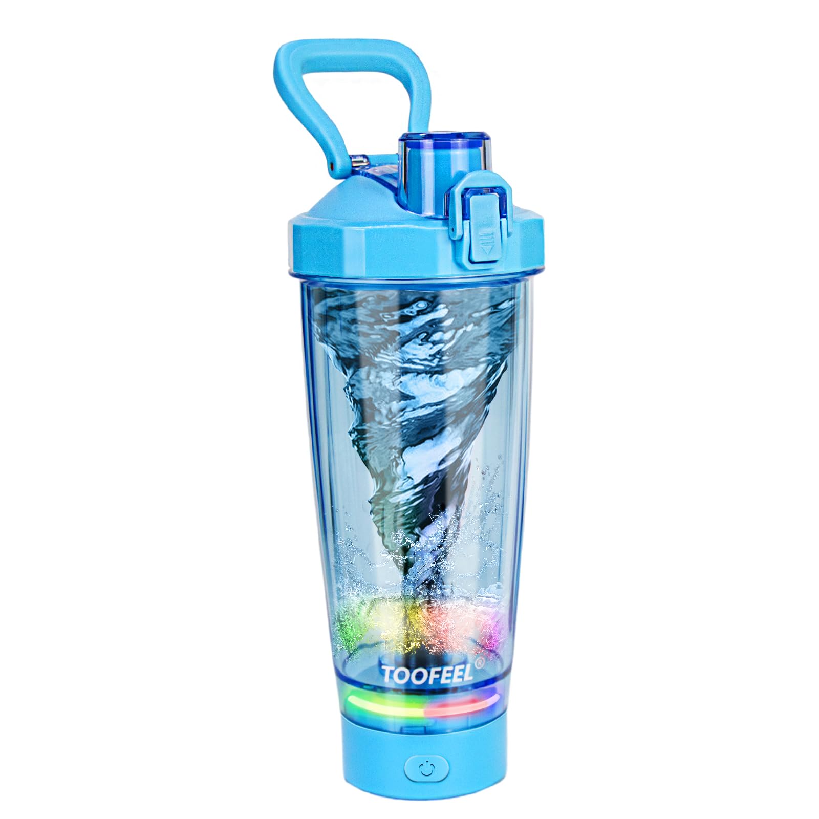 TOOFEEL Electric Protein Shaker Bottle - 20 oz USB Rechargeable, Self Stirring, BPA Free, Black