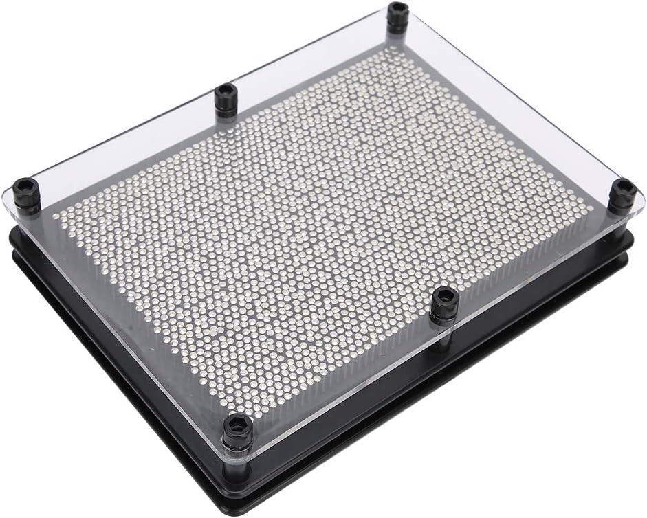 3D Pin Art Board, Classic Pin Impression Desk Toys Sculpture 20x15x5.5cm Metal Hand Mold Impression Desk Sculpture Sensory Toys for Kids and Adult(Large)