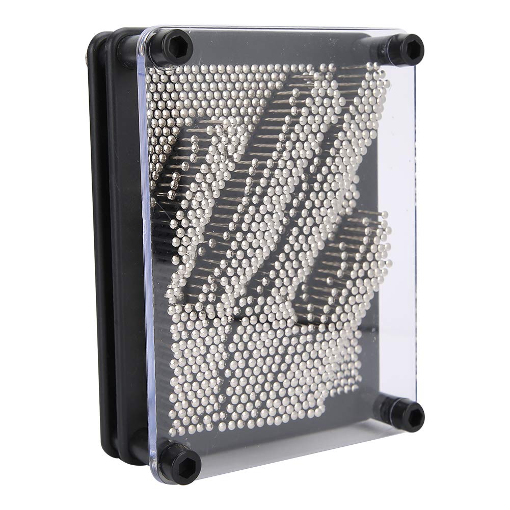 3D Pin Art Board, Classic Pin Impression Desk Toys Sculpture 20x15x5.5cm Metal Hand Mold Impression Desk Sculpture Sensory Toys for Kids and Adult(Large)