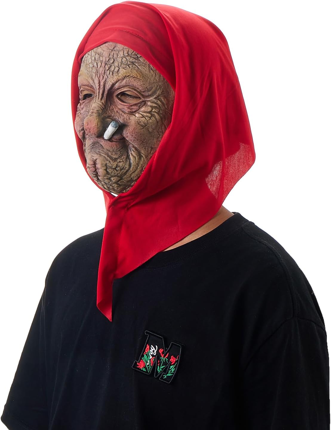 Halloween Old Man Face Mask Funny Realistic Wrinkle Face Mask for Carnival Masquerade Party Cosplay Props