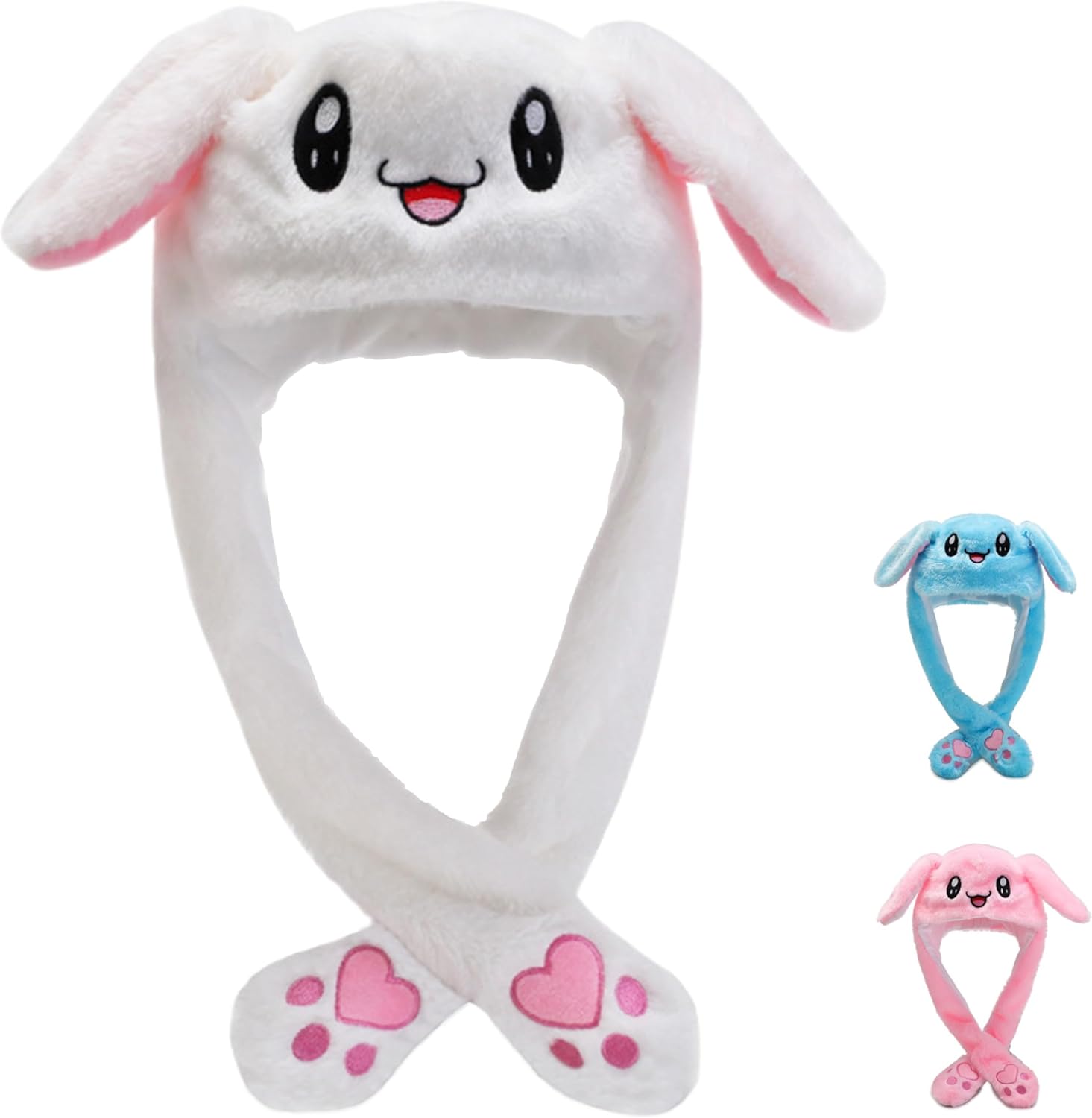 Bunny Hat, Funny Plush Bunny Hats, Plush Christmas Rabbit Hat, Party Cosplay Cute Animal Hats.