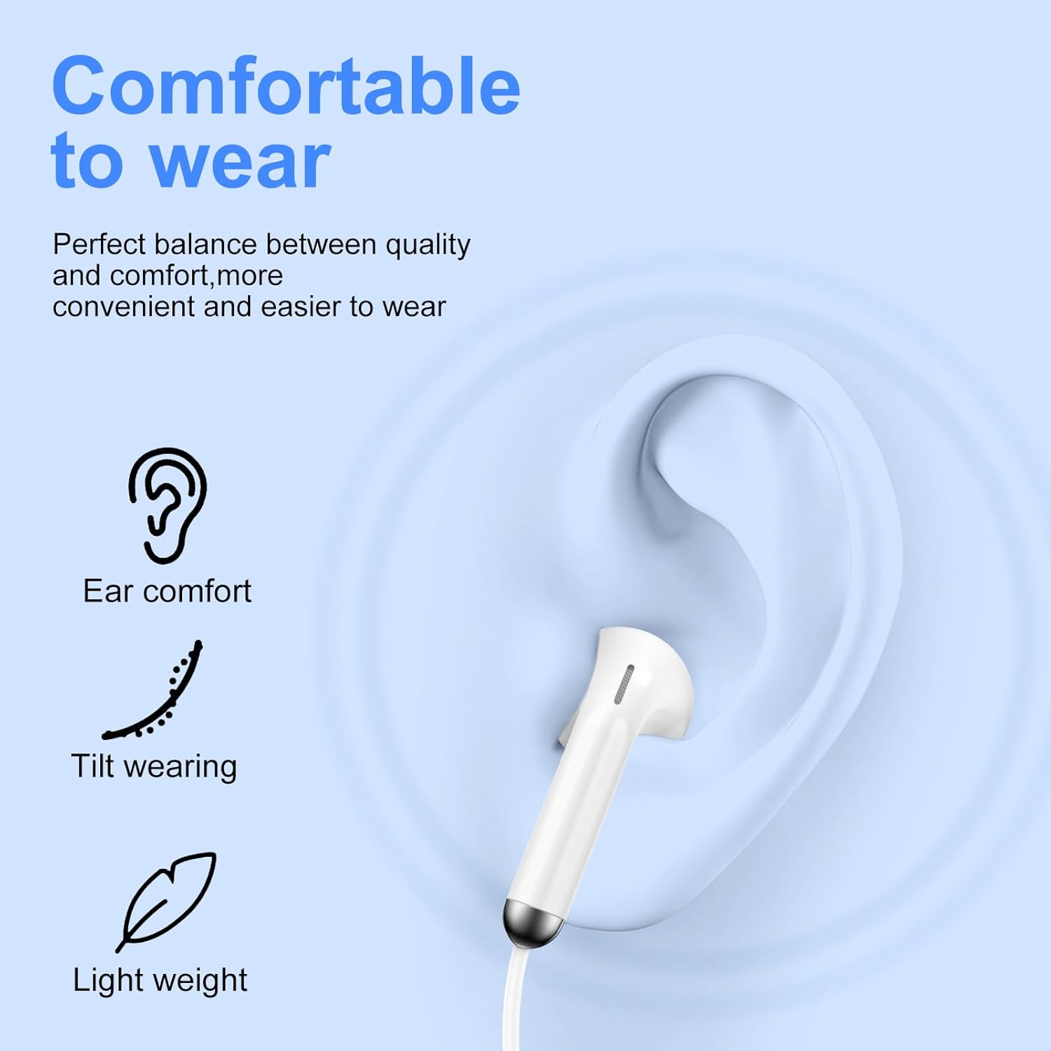 USB C Headphones Wired for iPhone 17 Air 17 Pro Max 16e 16 Pro Max 16 Plus 15,Type C Earphones with Mic & Remote Noise Canceling Earbuds for Samsung Galaxy S25 Ultra S24 S23 S22 A17 A16 A36,Pixel 10 9