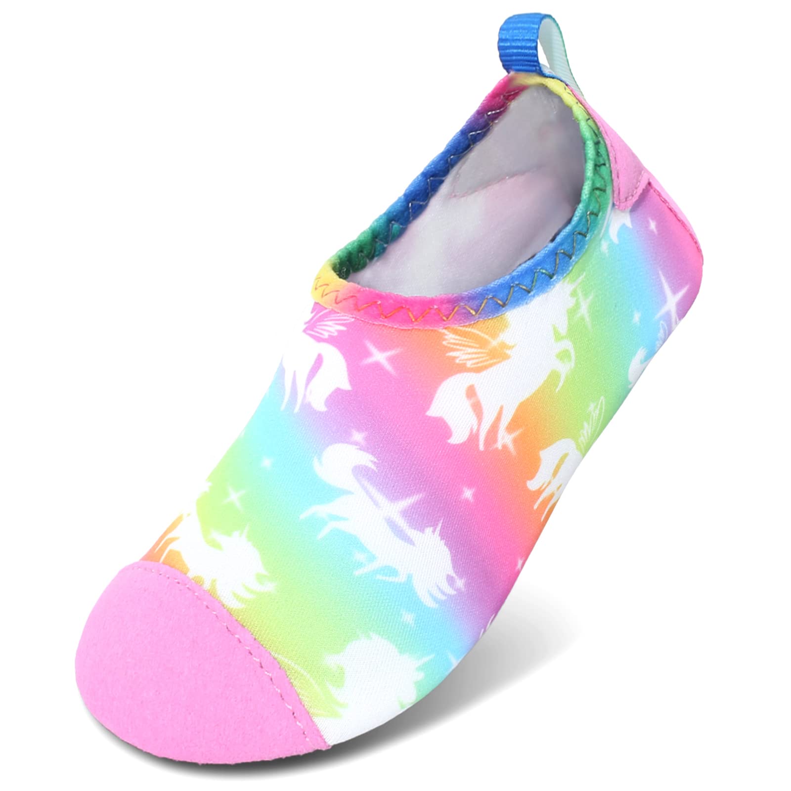 JIASUQI Kids Boys and Girls Summer Athletic Water Shoes Aqua Socks for Beach Swimming Pool