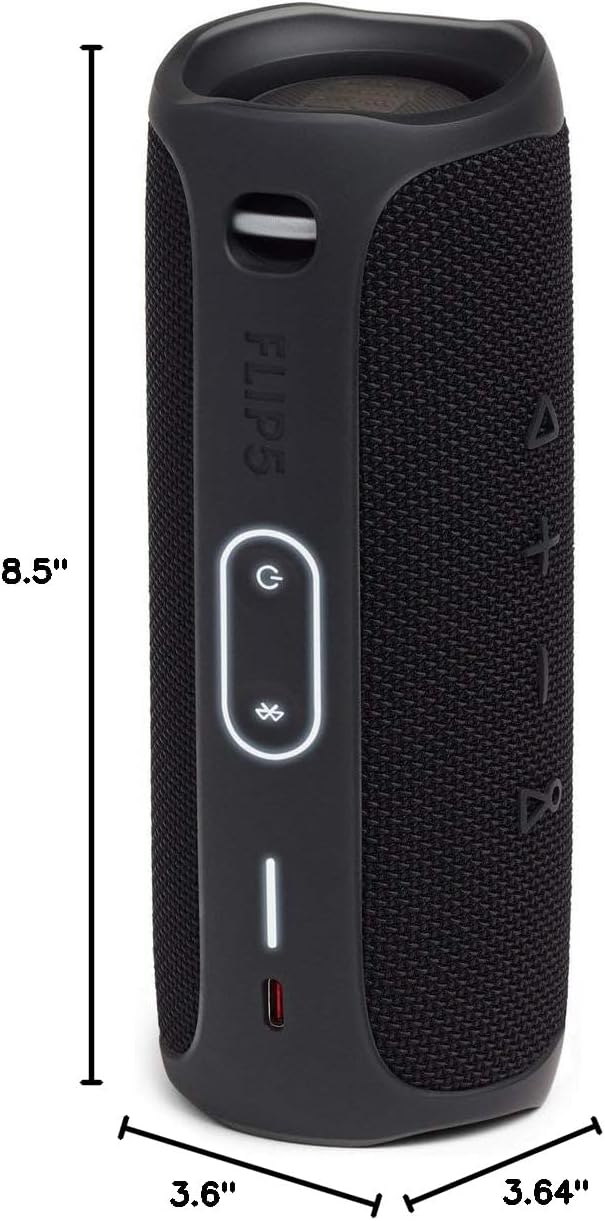 JBL Flip 5 Waterproof Portable Bluetooth Speaker - Black (Renewed)