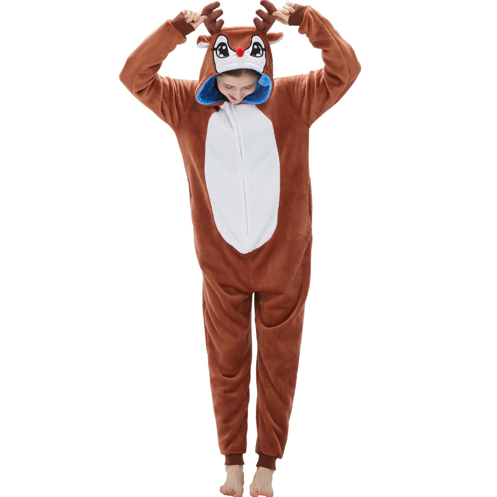 SWEETXIN Adult Unisex Onesie Pajamas Halloween Christmas Cosplay Costume Suit for Women and Men