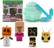 Minecraft Mine Kit – Dig Your Own Mystery Block with Mini‑Figure, Iron Pickaxe, Water‑Soak Mining Activity, Collectible Gold‑Plated Creeper (1‑in‑48), Gift for Kids 3+