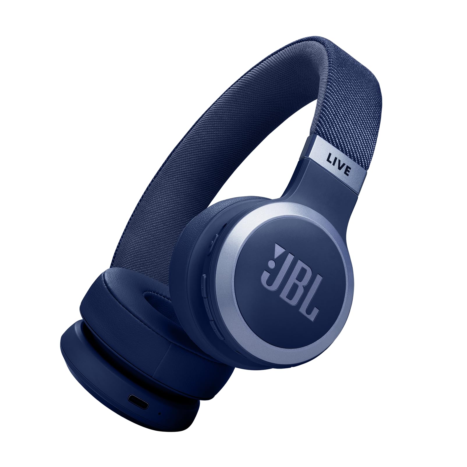 JBL Live 670NC - Wireless On-Ear Headphones with Adaptive Noise Cancelling with Smart Ambient, Up to 65H battery life with speed charge, Lightweight, comfortable and foldable design (Black) (Renewed)