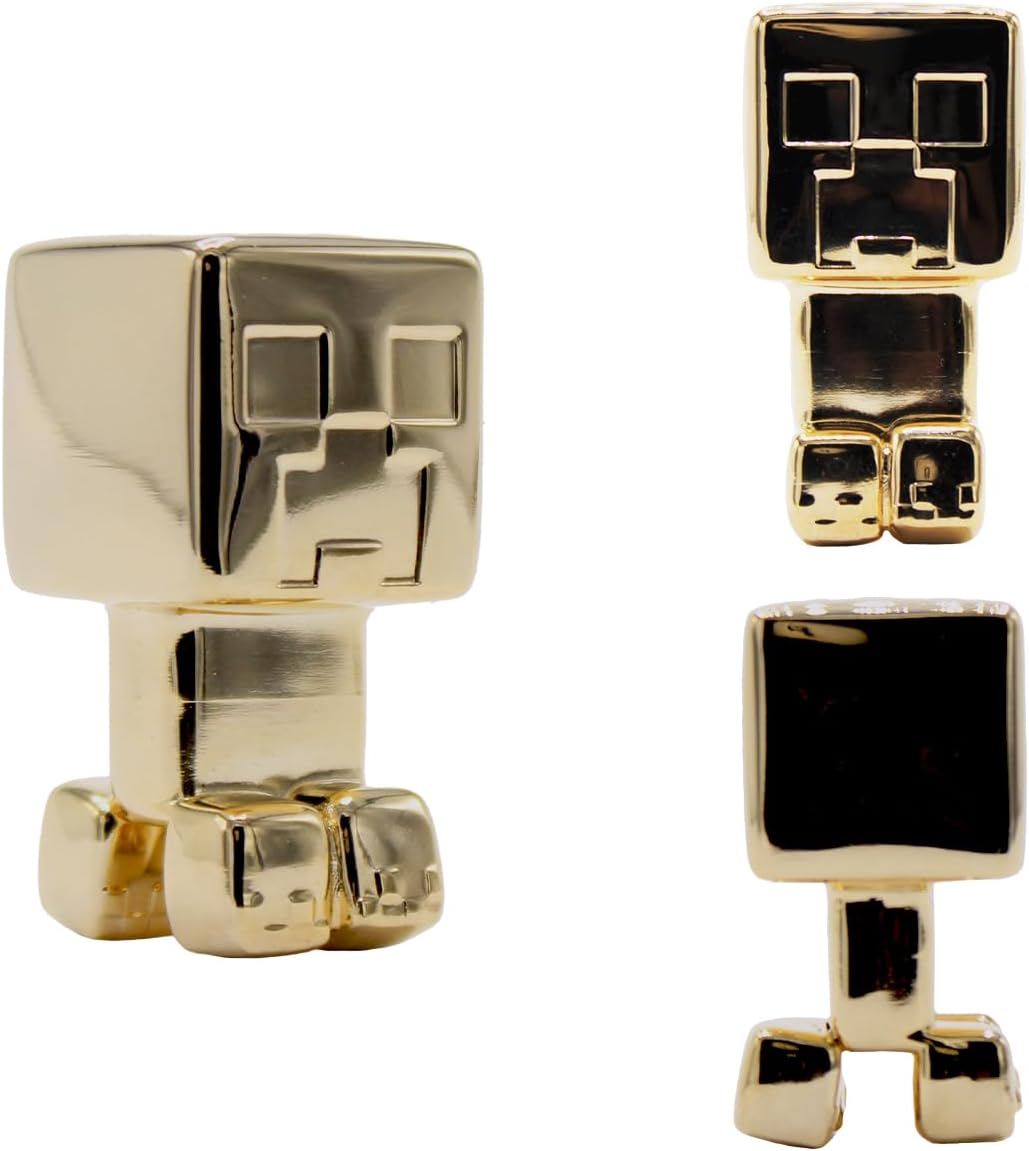 Minecraft Mine Kit – Dig Your Own Mystery Block with Mini‑Figure, Iron Pickaxe, Water‑Soak Mining Activity, Collectible Gold‑Plated Creeper (1‑in‑48), Gift for Kids 3+