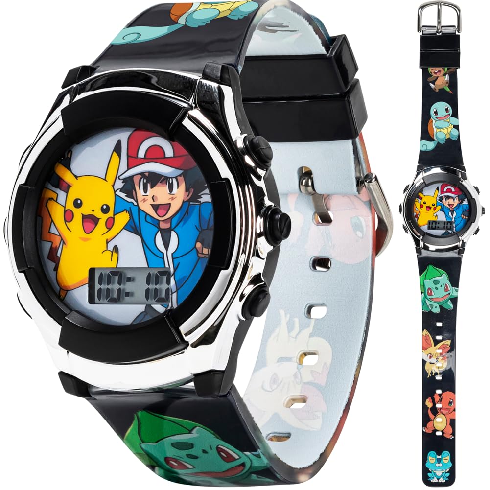 Accutime Kids Pokemon Digital LCD Quartz Watch for Boys, Girls, and Adults All Ages