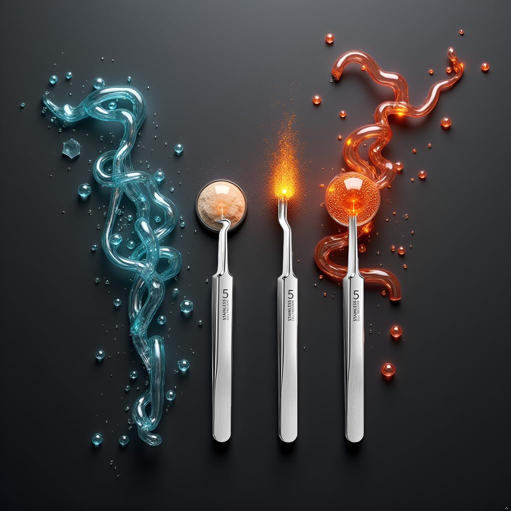 3 Pcs Professional Blackhead Tweezer Professional Facial Blackhead Remover Tweezers Precision Extractor Acne Removal Kit Pimple Popper Tool with Storage Box Skin Care Tools (Silver)