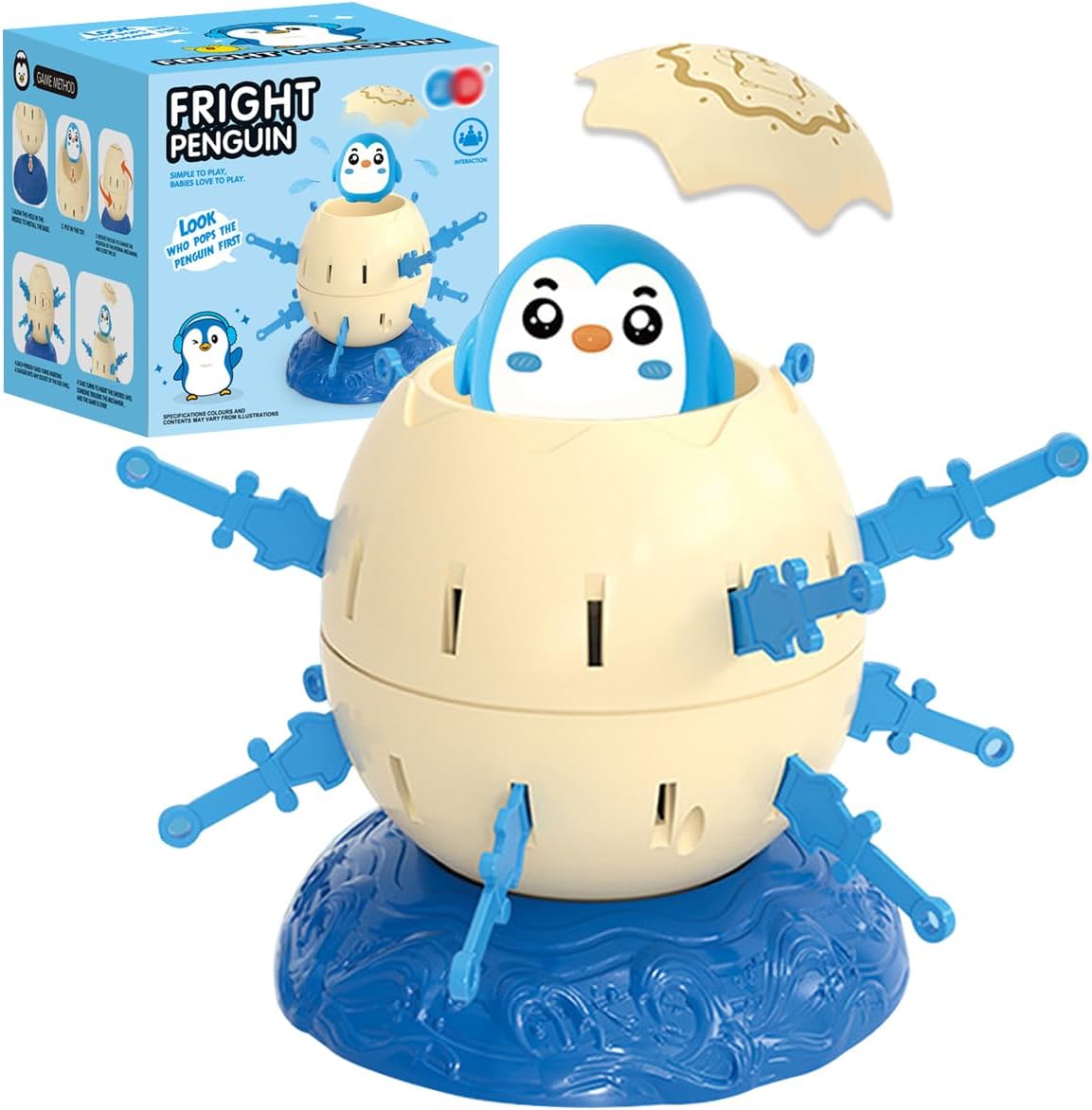 Mini Miniature Pop up Kids Board Games Pirate Bucket Plug-In Penguin Party Trick Parent-Child Interactive Games Pirate Egg Tabletop Toys Party Activity Competition for Toddlers-Very Tiny & Mini Size