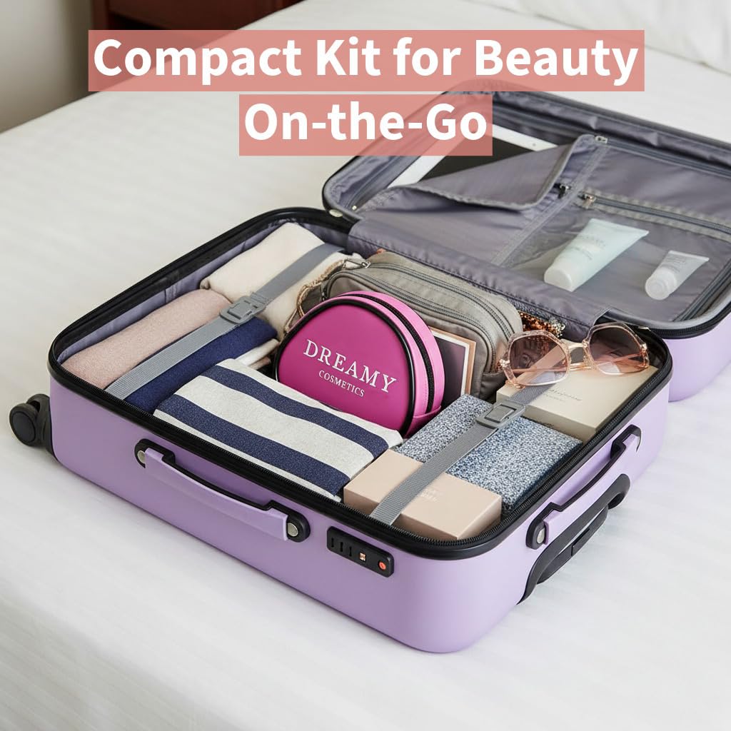 Makeup Sponge Set – Soft Latex-Free Makeup Blender Sponge for Face – Reusable Foundation Applicator Kit with Travel Bag, Soap & Cleaning Pad – Smooth, Streak-Free & Natural Finish, Pink