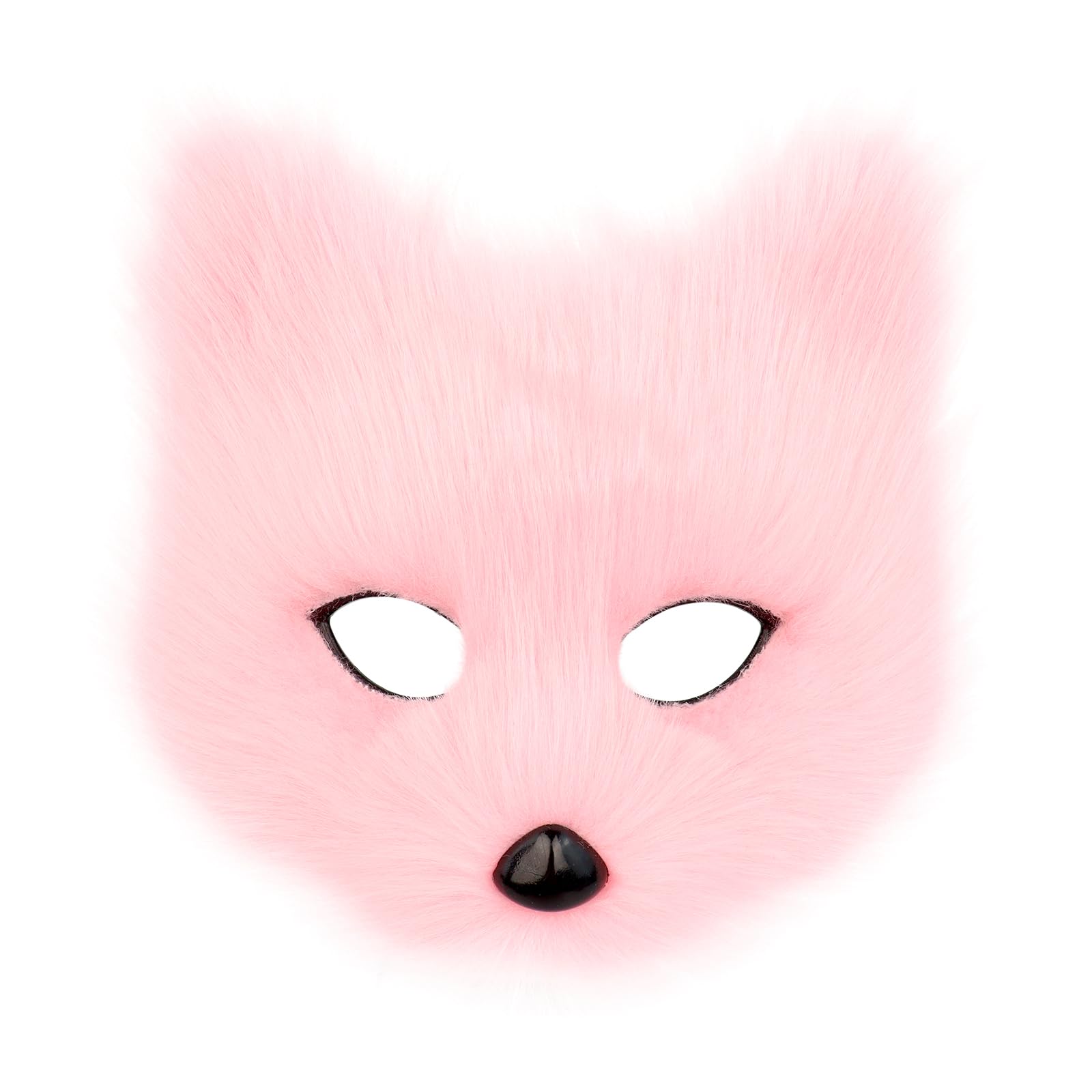 Animal Fox Wolf Mask Halloween Party Cosplay Costumes Props Plush Cat Half Face Masks Carnival Christmas Masquerade