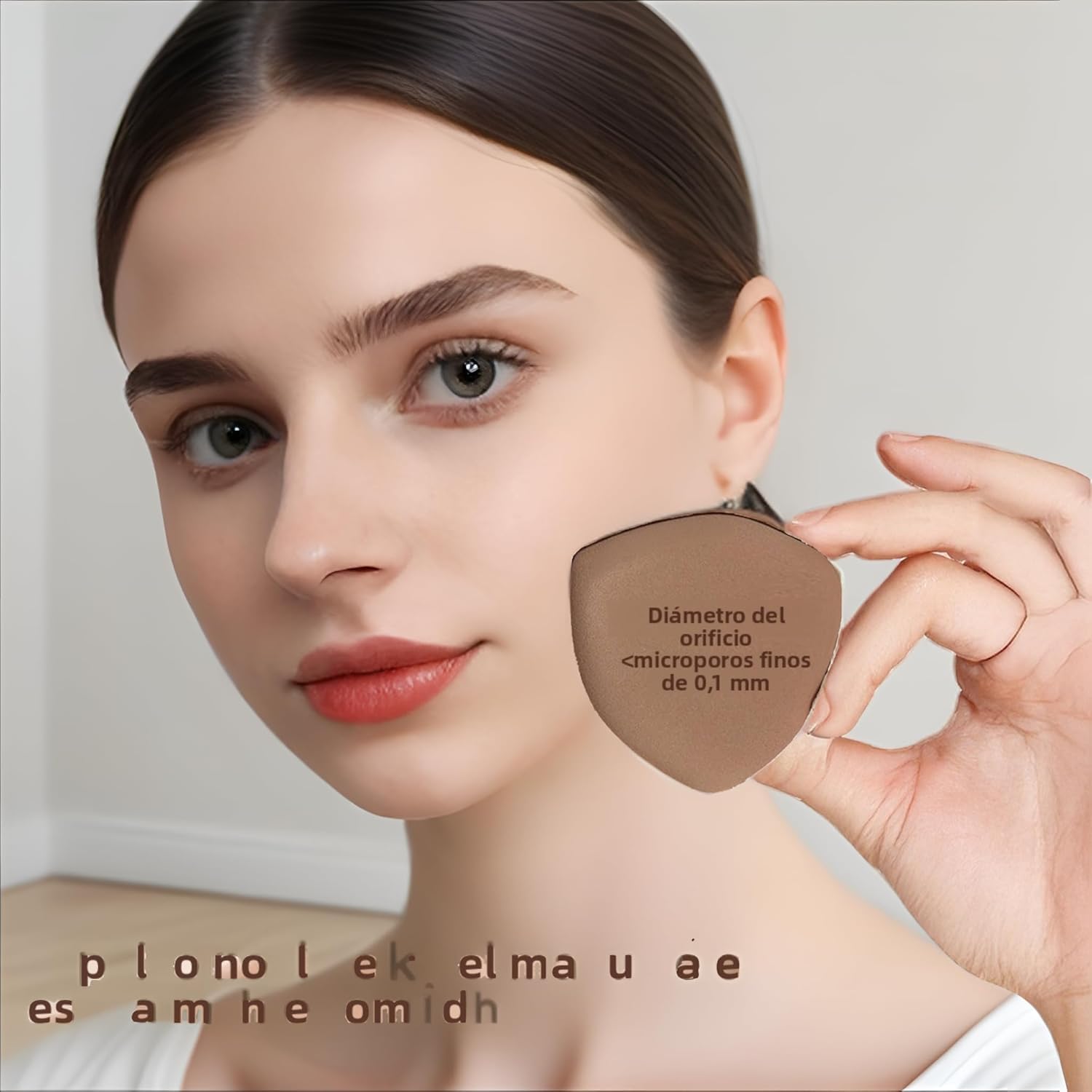 Caramel Mousse Makeup Sponge 2-Pack, Non-Absorbent & Hypoallergenic Beauty Blender for Flawless Liquid Foundation & Concealer Application, Wet or Dry Use for Cream & Face Makeup.