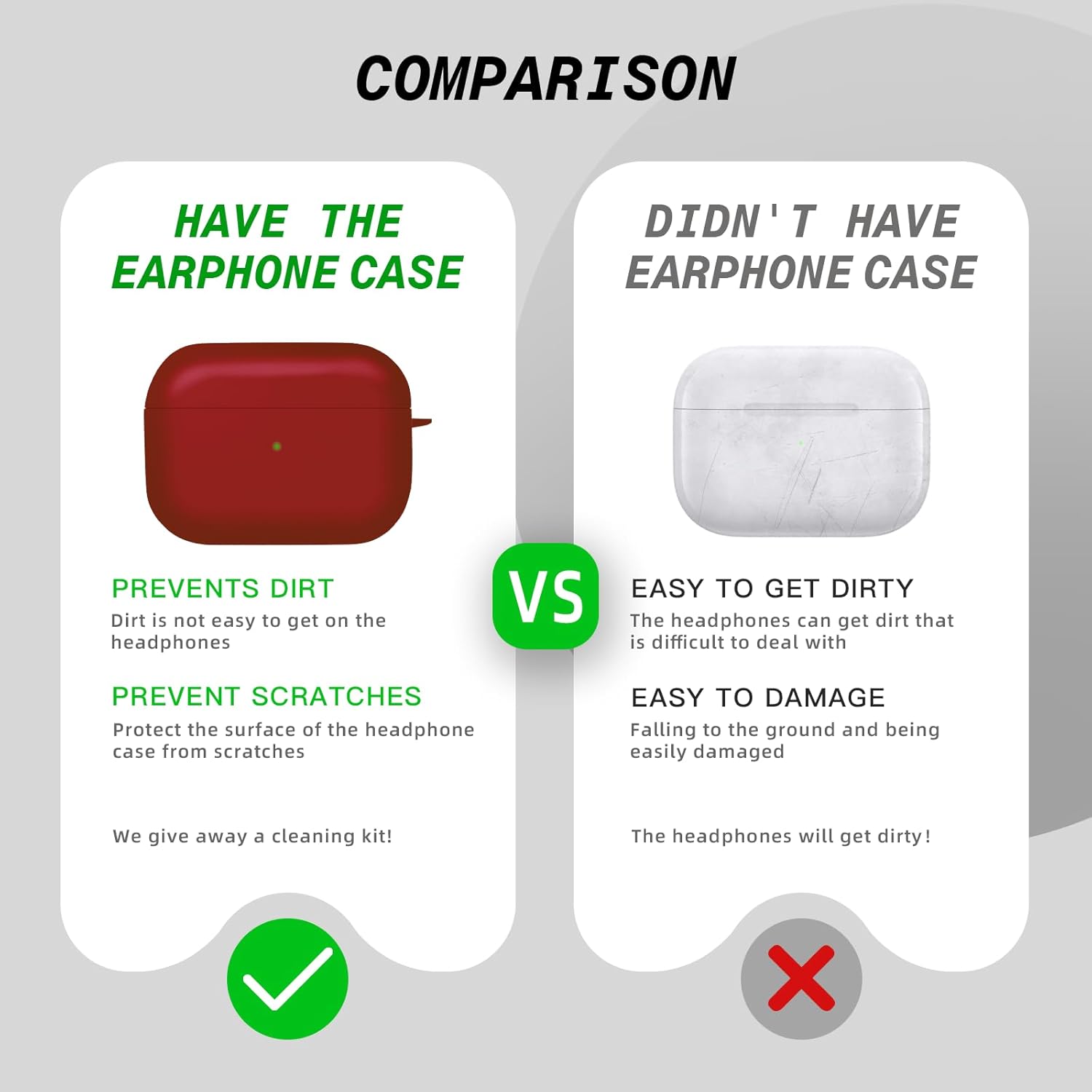 MysticHome for AirPods Pro 3 case, Compatible with AirPods Pro 3rd Generation Case, Soft Silicone Case with Keychain, Wireless Charging Support, Includes 1 Cleaning Pen (Burgundy)