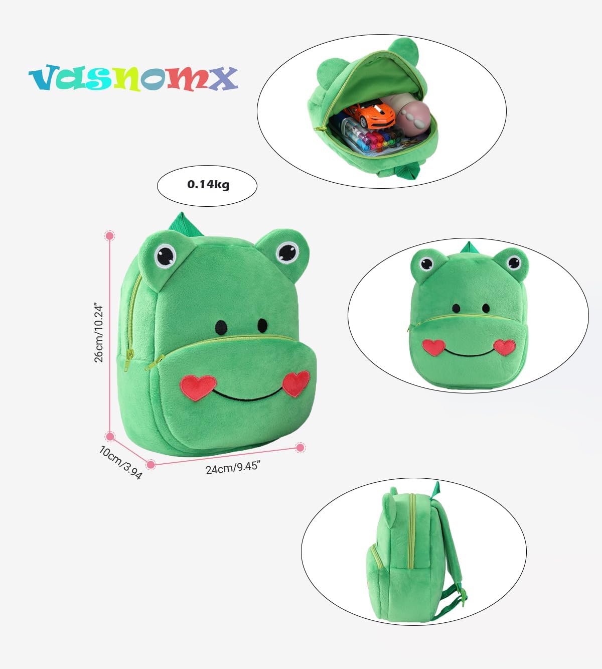 Cute Toddler Backpack,Kids Mini Travel Bag Plush Animal Cartoon Toddler Bag Daypack Backpack for Boys Girls 2-4 Years