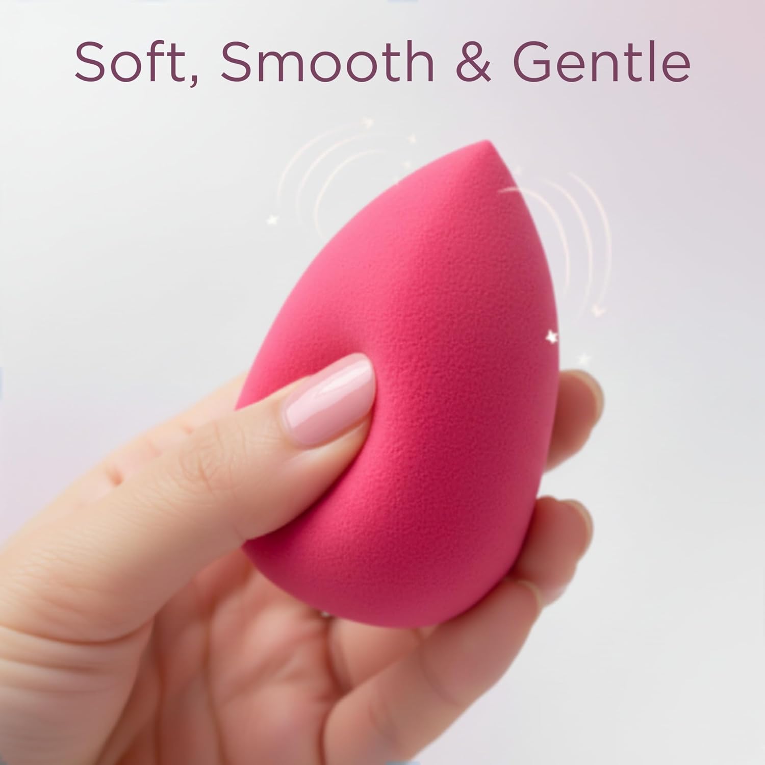 Makeup Sponge Set – Soft Latex-Free Makeup Blender Sponge for Face – Reusable Foundation Applicator Kit with Travel Bag, Soap & Cleaning Pad – Smooth, Streak-Free & Natural Finish, Pink