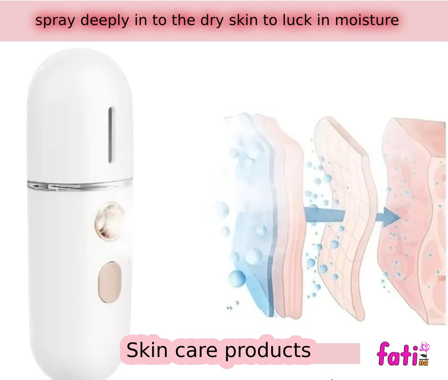 Nano Facial Spray Steamer, Pink, Moisturizing and Purifying, Mini Travel Size (Blue)