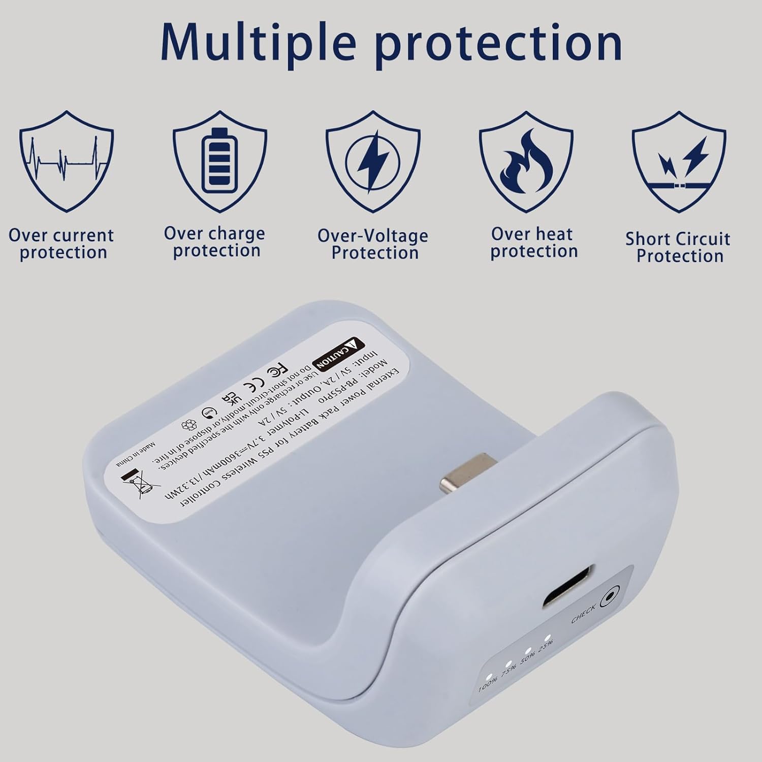 3600mAh PS5 Controller Battery Pack, Fast Charging PS5 External Battery Compatible with Sony PlayStation 5 LIP1708 PS5 DualSense CFI-ZCT1W Wireless Controller