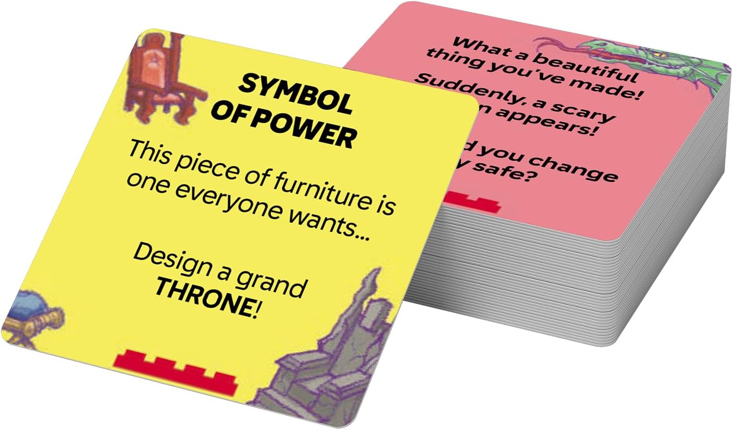 Lego Recreate Activity Cards – Castle | Fantasy Building Game with 30+ Activity Cards & 25 Lego Elements | Ages 6+