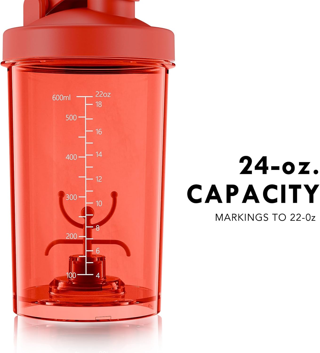 Electric Shaker Bottle USB C Rechargeable Protein Shaker Bottle Shaker cups for Protein Shakes Mixer with 24oz BPA Free Tritan Meal Replacement Shakes Made with Tritan Portable Blender Cup (Red)