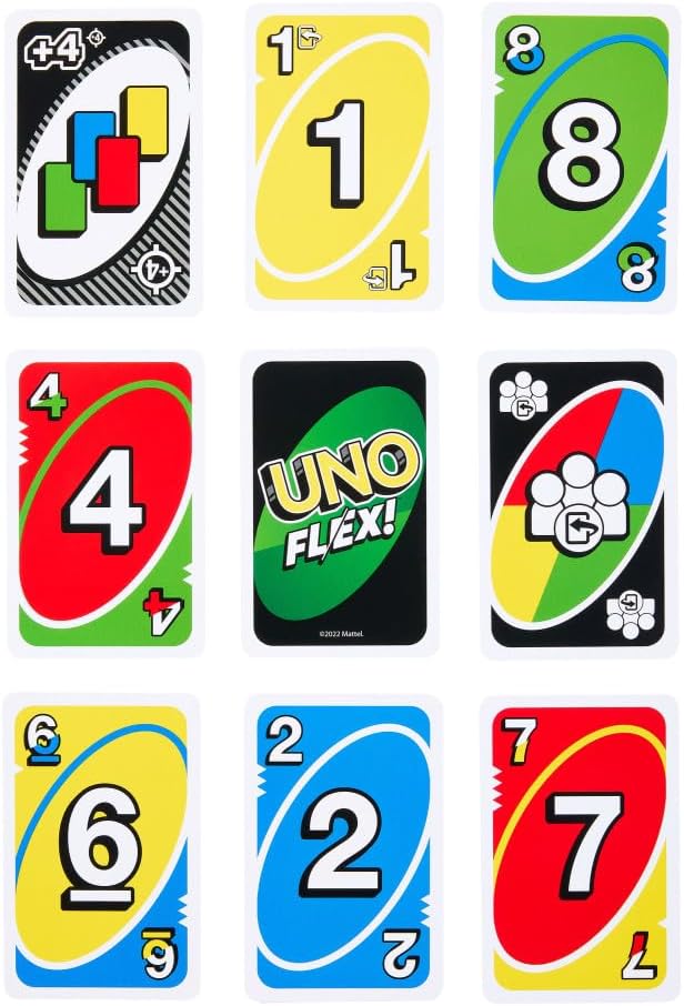 UNO Flex Card Game, Fun Games for Adult And Party Game Night, 2 To 6 Players​