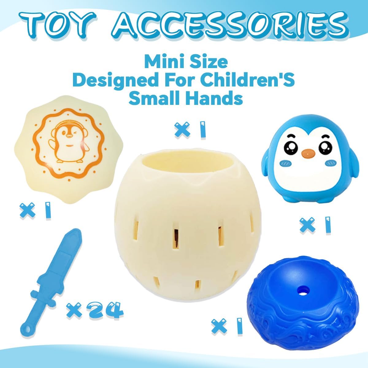 Mini Miniature Pop up Kids Board Games Pirate Bucket Plug-In Penguin Party Trick Parent-Child Interactive Games Pirate Egg Tabletop Toys Party Activity Competition for Toddlers-Very Tiny & Mini Size