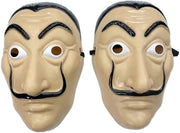 AMARONE Money robbery mask salvador Dali MaskCosplay halloween mask Realistic Movie Prop Face Mask… 2pack