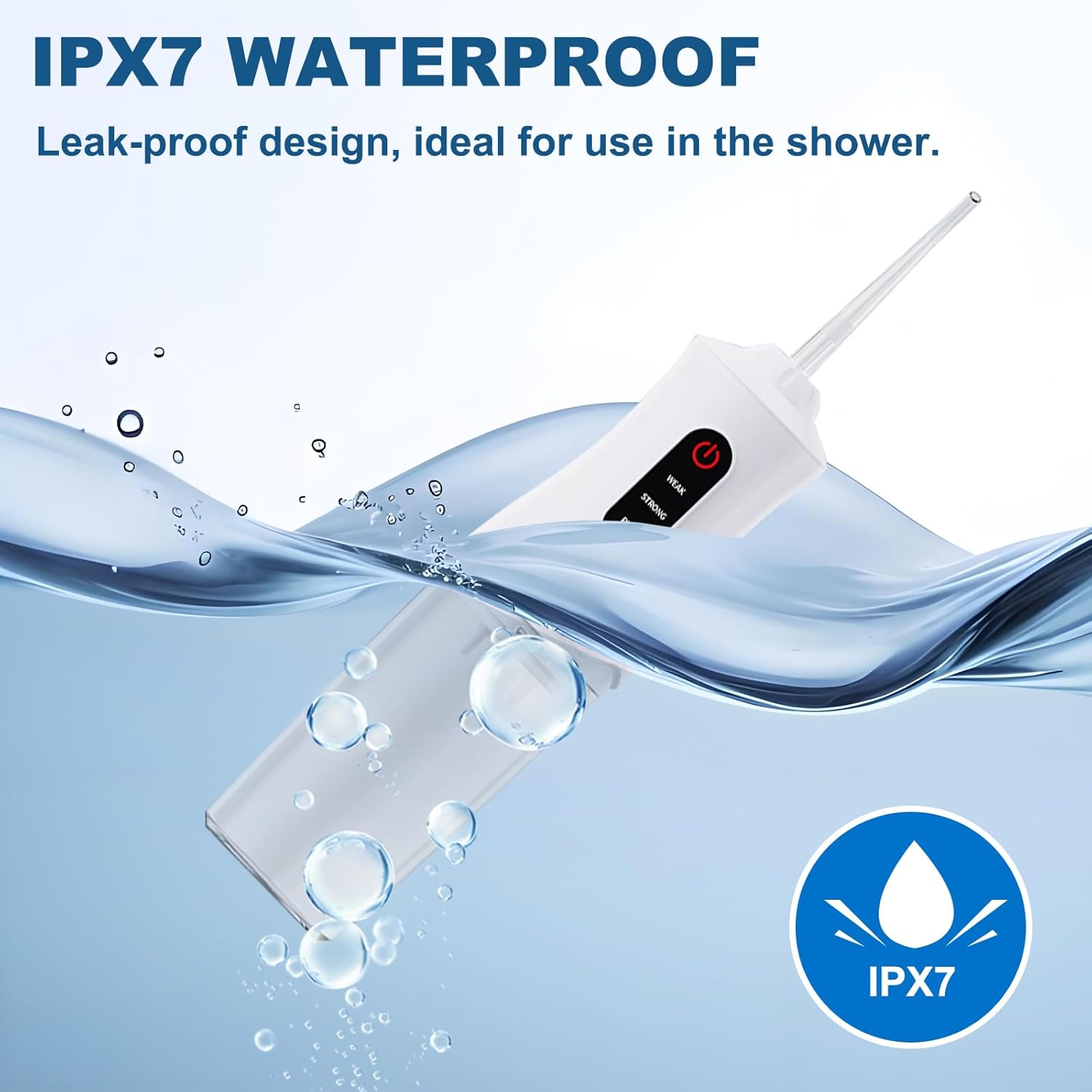 Water Dental Flosser Cordless for Teeth Cleaning and Flossing Portable Electric Water Floss Irrigator Oral Water Flossed Rechargeable Tonsil Stone Adults Kids Braces Home Office Travel